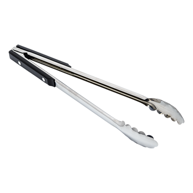 Braai Tongs With Plastic Handle Black / STD / Regular