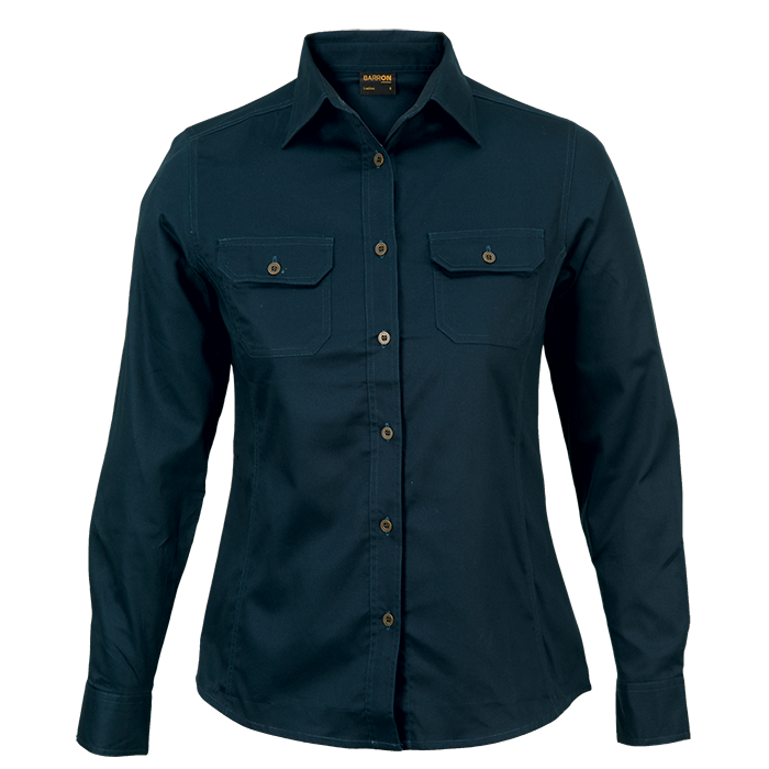 Bush Shirt Long Sleeve Ladies Navy / XL / Regular - Shirts-Outdoor