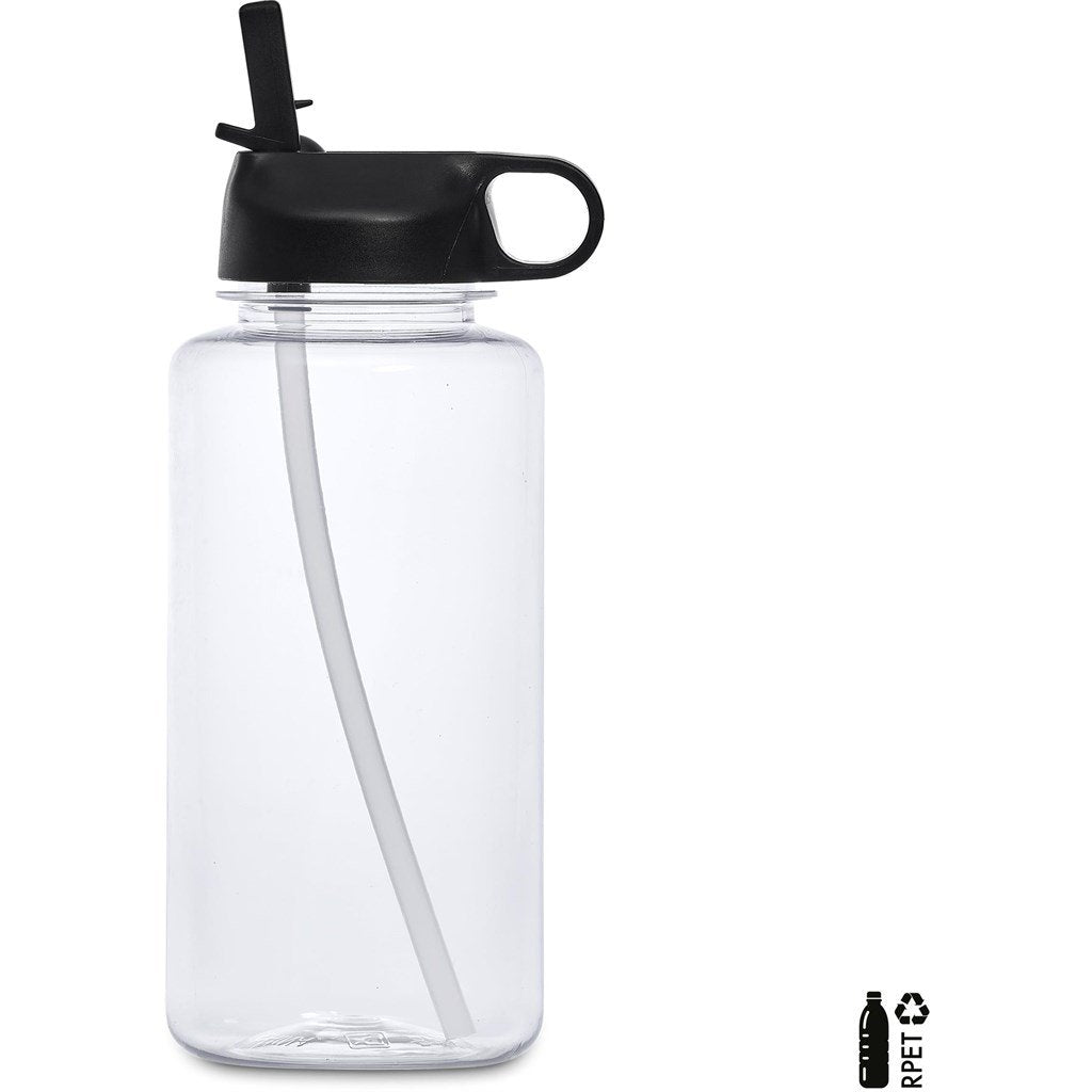 Castro Recycled PET Water Bottle – 1Litre BLACK - Bottles,Recycled Products,Recycled Drinkware,Drinkware