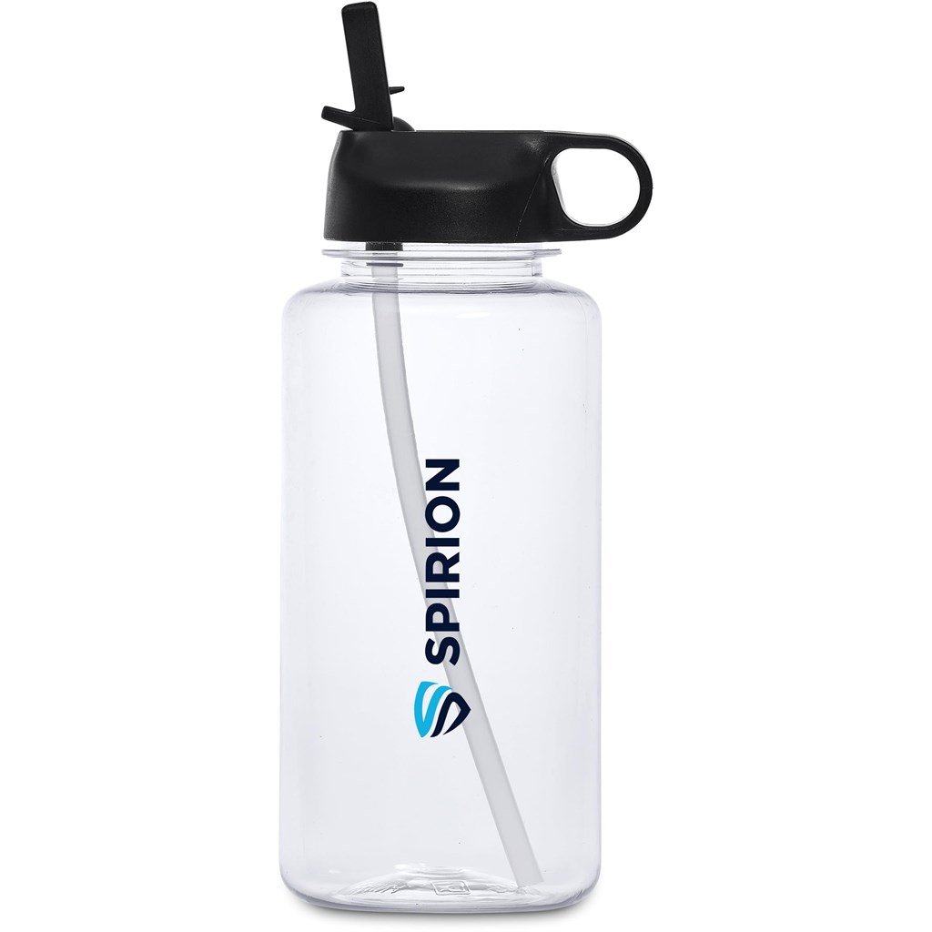 Castro Recycled PET Water Bottle – 1Litre BLACK - Bottles,Recycled Products,Recycled Drinkware,Drinkware