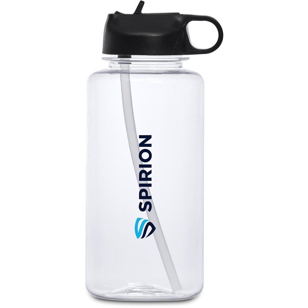 Castro Recycled PET Water Bottle – 1Litre BLACK - Bottles,Recycled Products,Recycled Drinkware,Drinkware