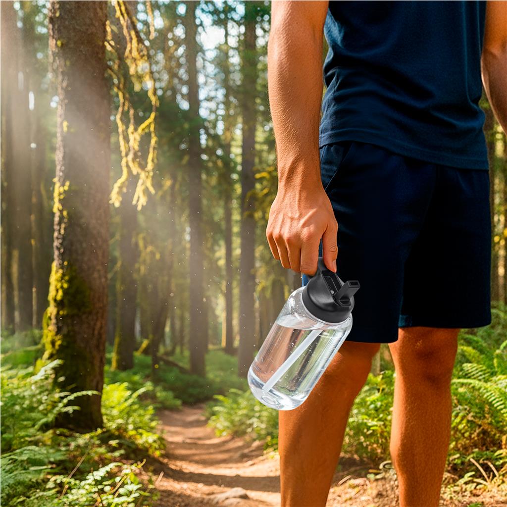 Castro Recycled PET Water Bottle – 1Litre BLACK - Bottles,Recycled Products,Recycled Drinkware,Drinkware