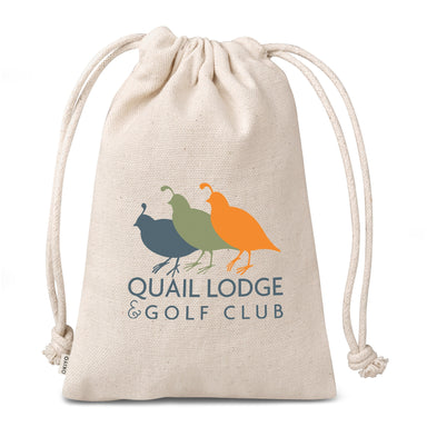 Okiyo Chikara Cotton Mini Drawstring Pouch-Natural-NT