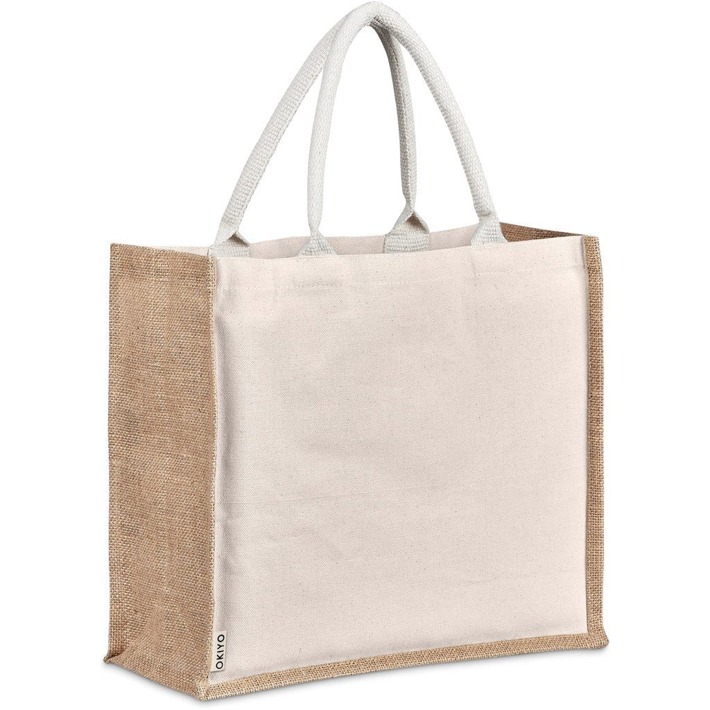 Chinsai Maxi Jute & Cotton Tote NATURAL - Eco-Friendly Bags,Shoppers and Totes,Cotton Products,Jute Products,Bags,Bags