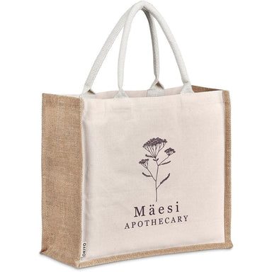 Chinsai Maxi Jute & Cotton Tote NATURAL - Eco-Friendly Bags,Shoppers and Totes,Cotton Products,Jute Products,Bags,Bags