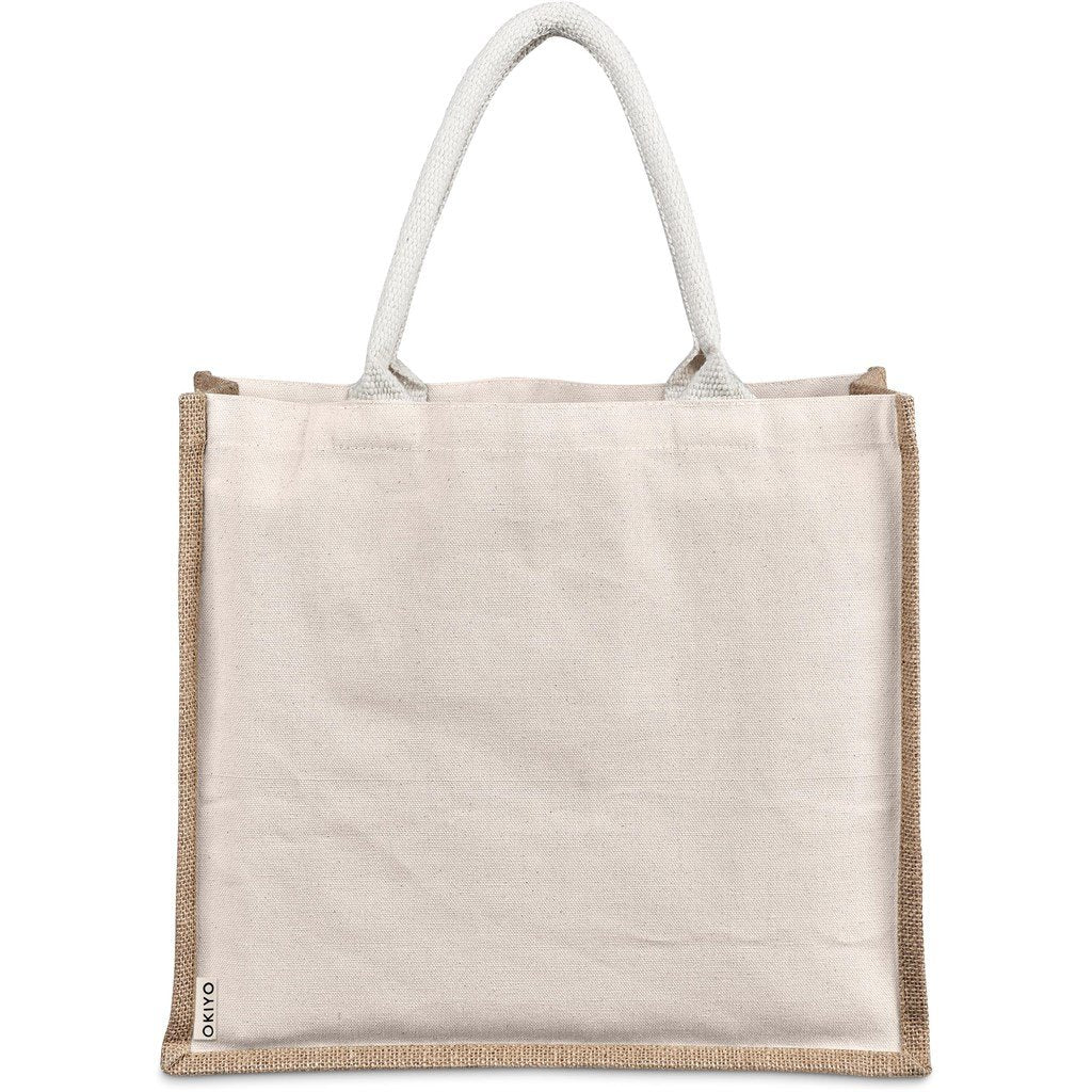Chinsai Maxi Jute & Cotton Tote NATURAL - Eco-Friendly Bags,Shoppers and Totes,Cotton Products,Jute Products,Bags,Bags