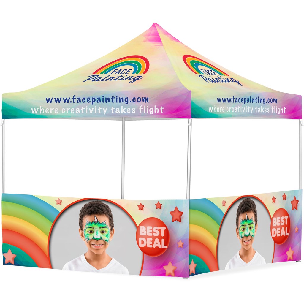 Coated Steel Sublimated Gazebo 3m x - 2 Half-Wall Skins - Gazebos