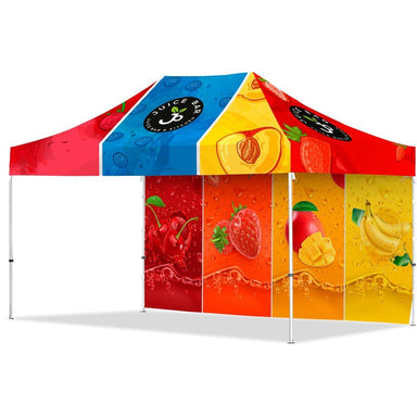 Coated Steel Sublimated Gazebo 4.5m x 3m 1 Long Full-Wall Skin - Gazebos