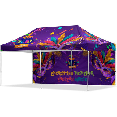 Coated Steel Sublimated Gazebo 6m x 3m - 1 Long Full-Wall Skin - Gazebos