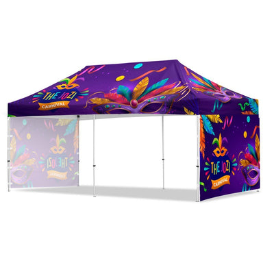 Coated Steel Sublimated Gazebo 6m x 3m - 2 Short Full-Wall Skins - Gazebos