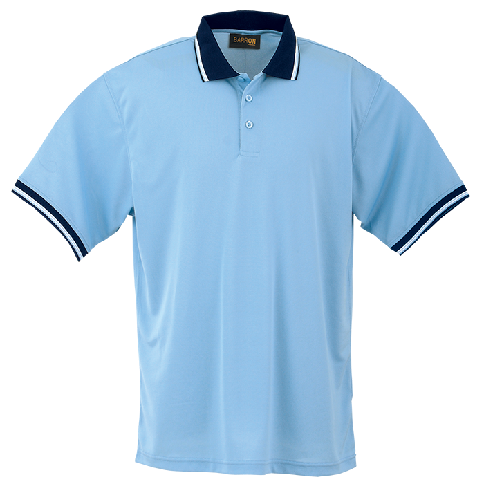 Colour Stripe Golfer Sky/Navy/White / 5XL / Regular - Golf Shirts
