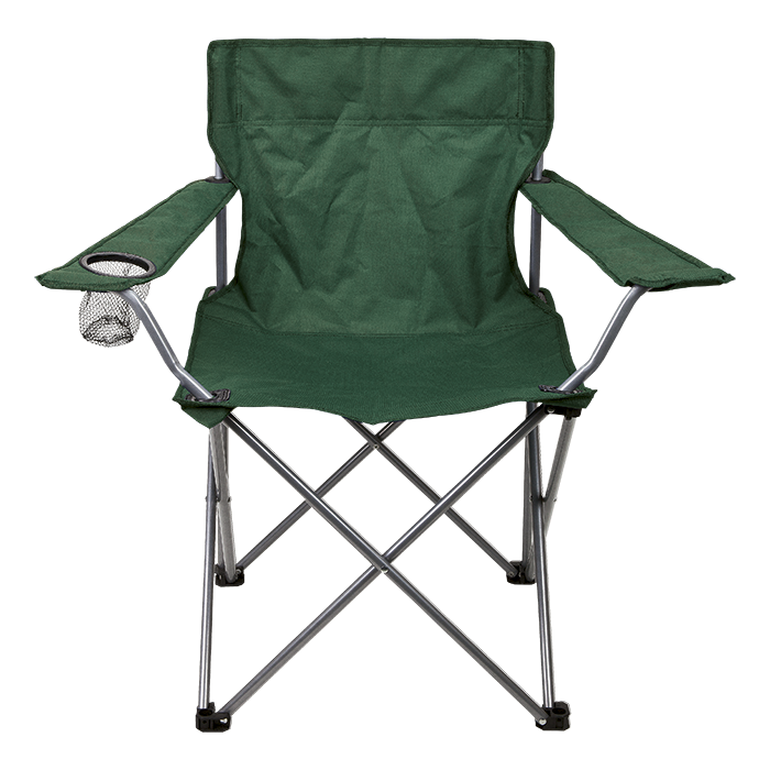 Compact Folding Outdoor Chair with Armrests and Cup Holder Bush Green / STD / Last Buy