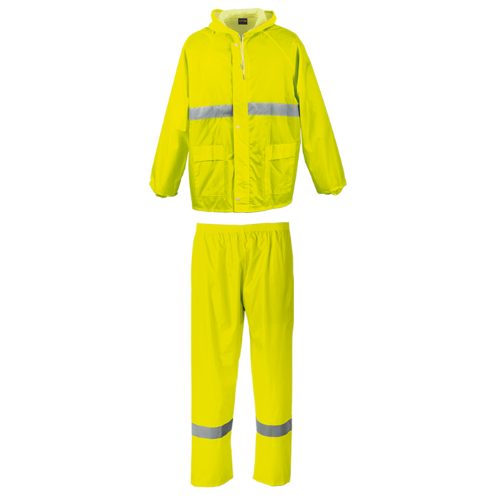 Contract Reflective Rain Suit Safety Yellow/Reflect / SML / Last Buy - Protective Outerwear