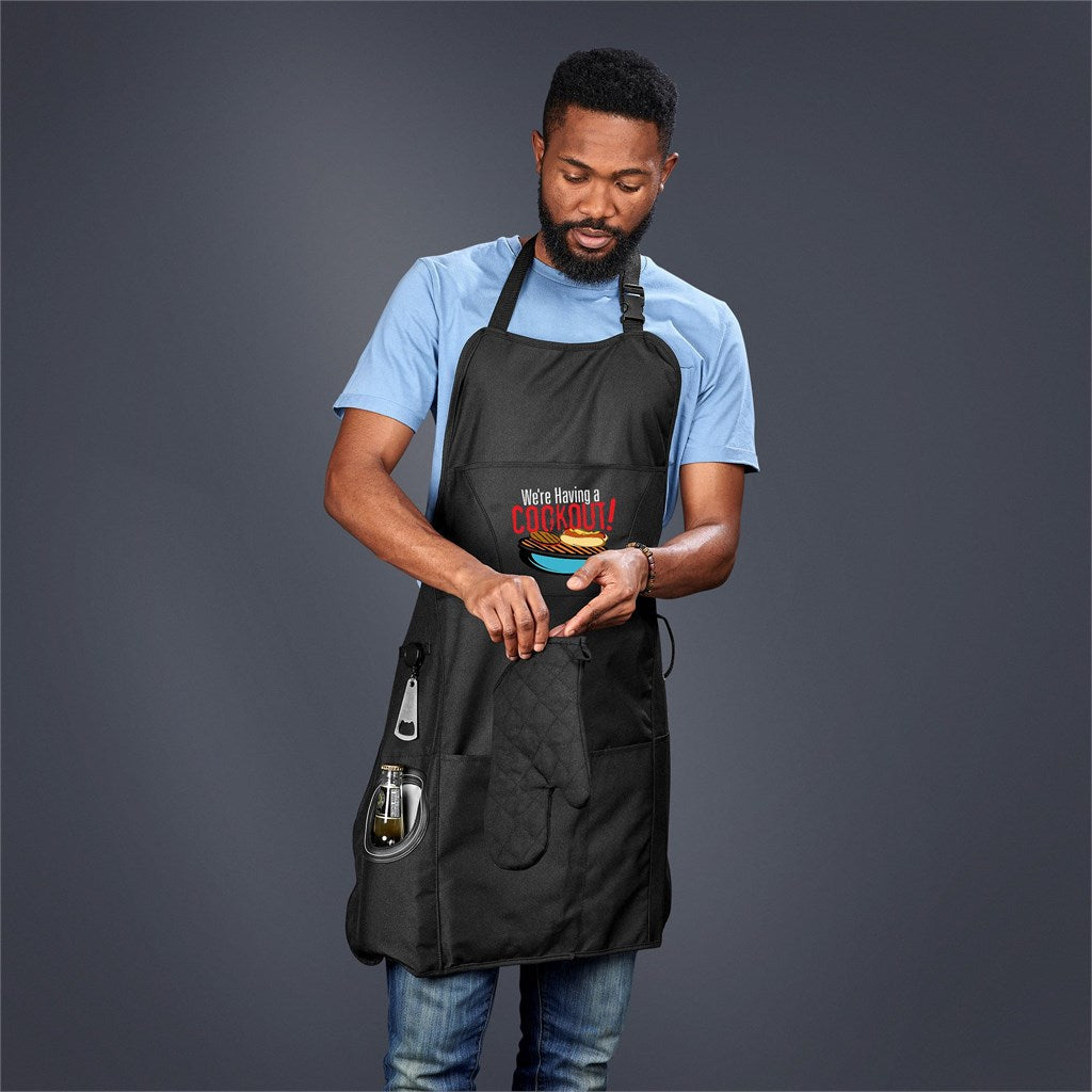 Cookout 3-Piece Braai Apron Black / BL - Aprons