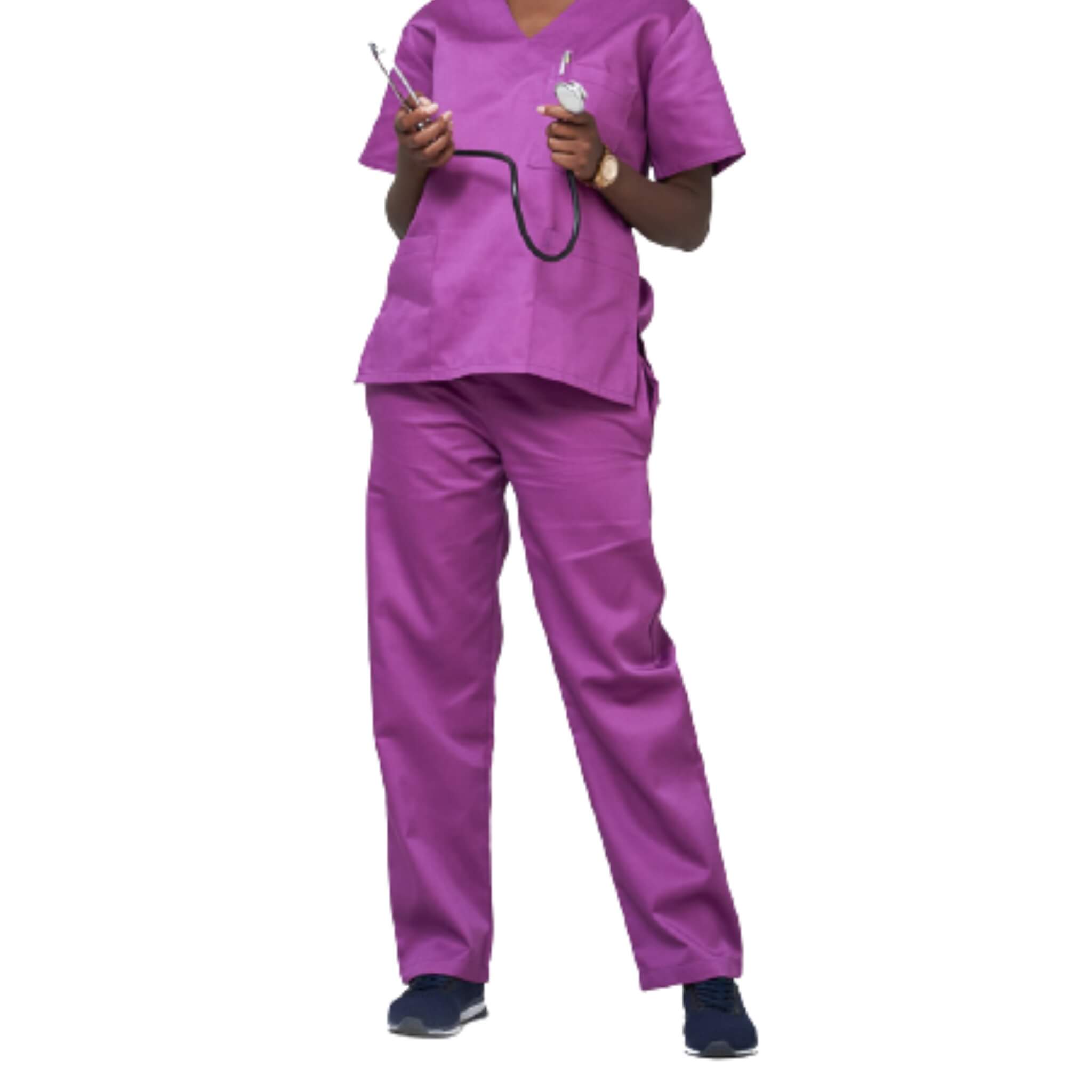 Purple scrub bottoms set