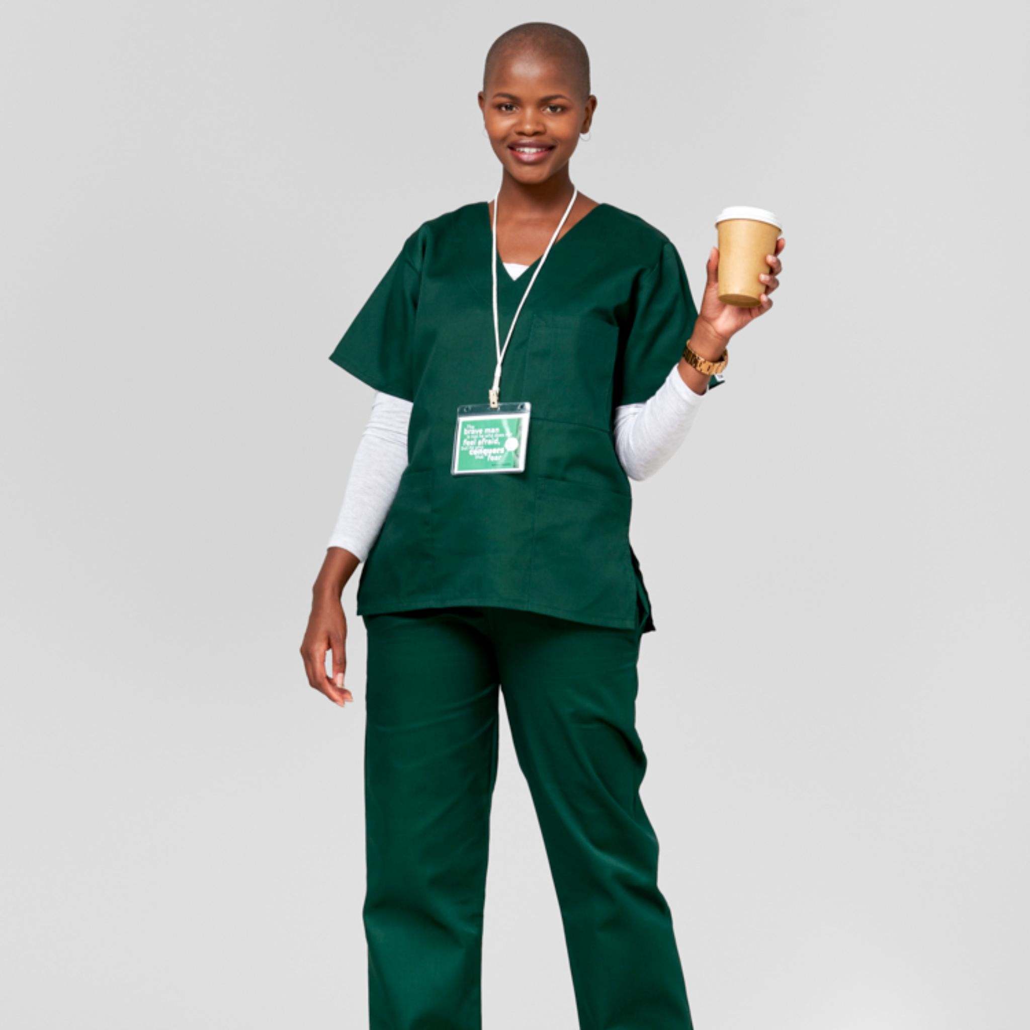 Core Professional Scrub Set-Scrubs-Bottle Green