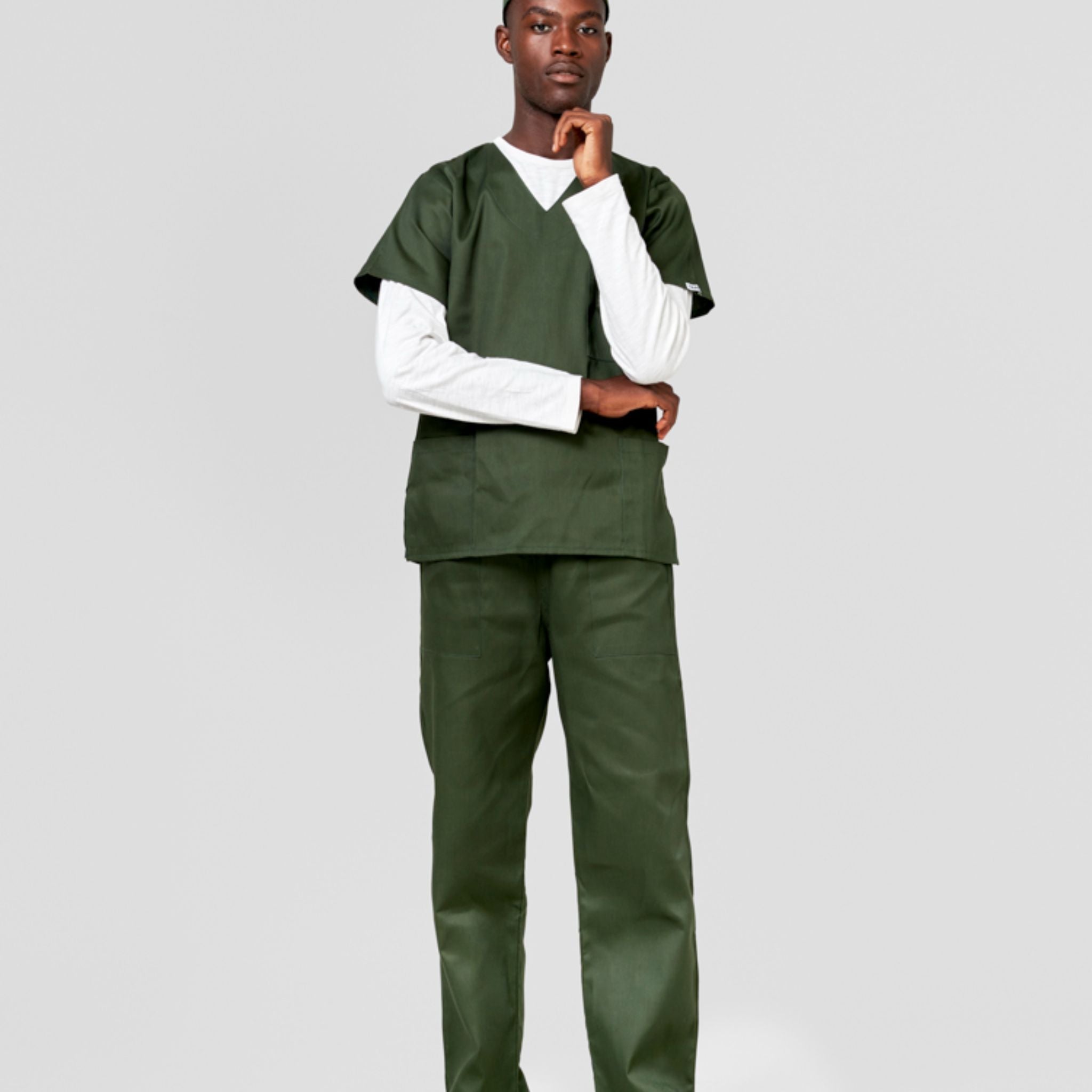Core Professional Scrub Set-Scrubs-Olive Green