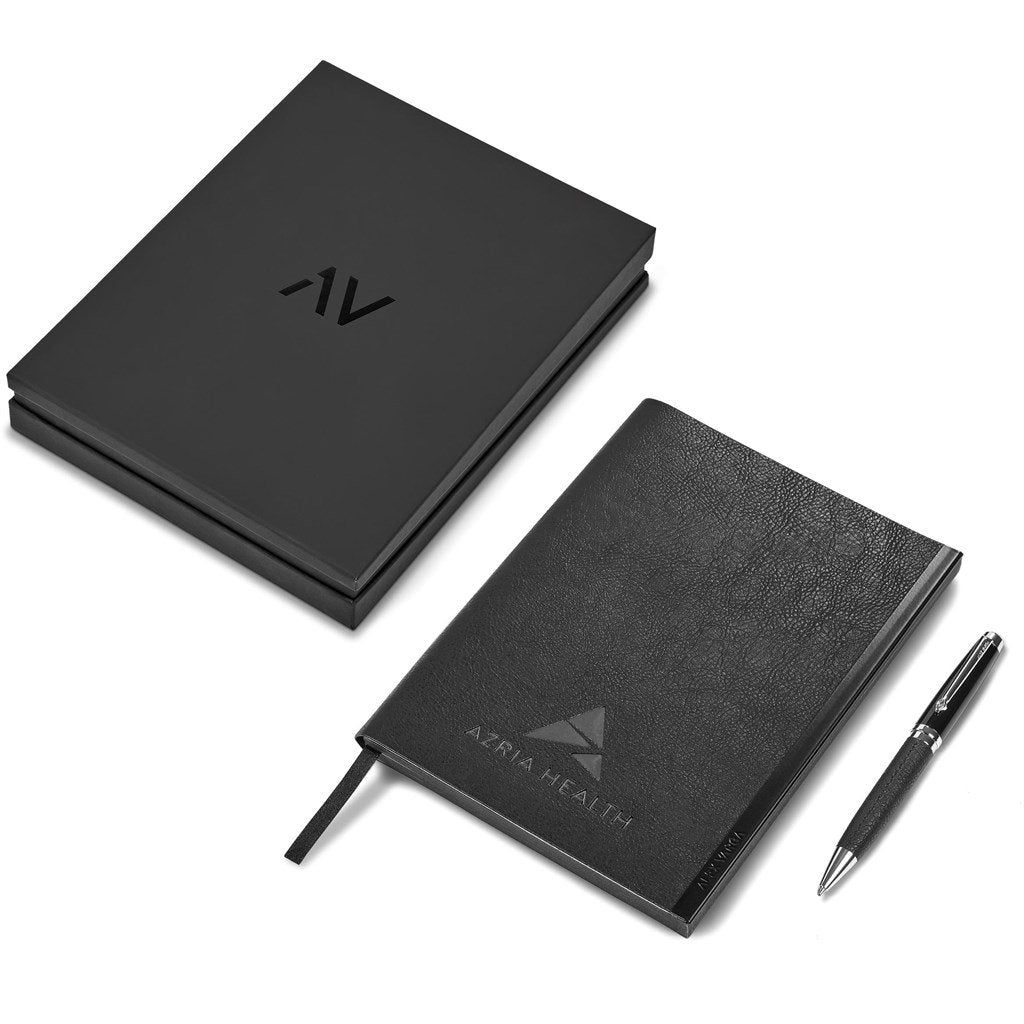 Corinthia Soft Cover Notebook & Pen Set Black / BL - Notebooks Notepads