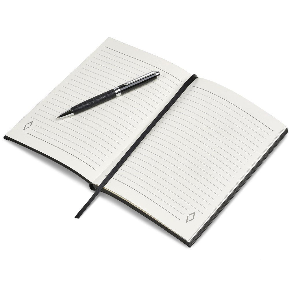 Corinthia Soft Cover Notebook & Pen Set Black / BL - Notebooks Notepads