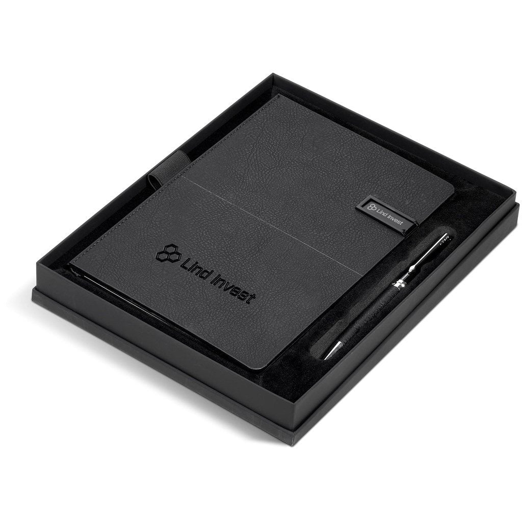 Corinthia USB Notebook & Pen Set - 32GB Black / BL - Notebooks Notepads