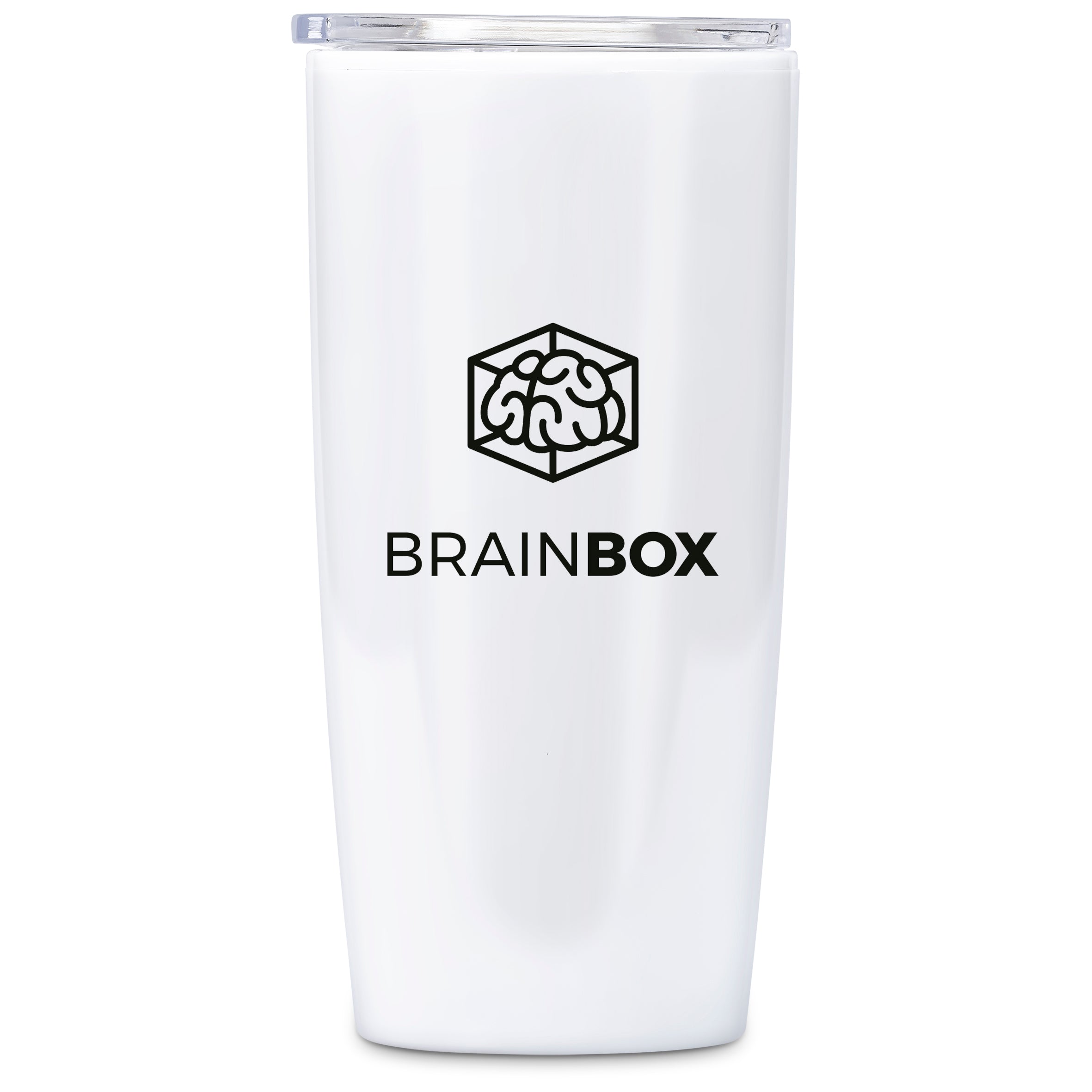 Daytona Plastic 2-in-1 Double-Wall Tumbler & Straw - 600ml Solid White / SW