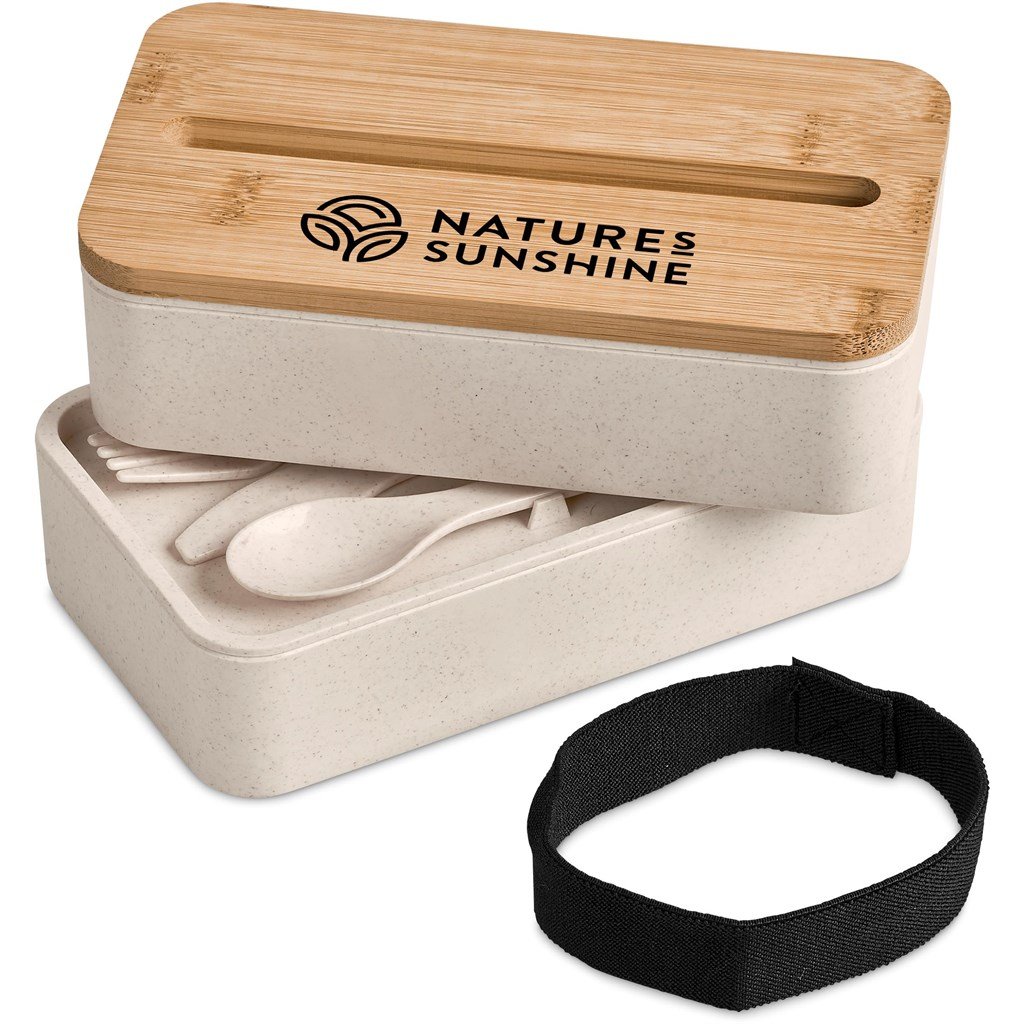 Dura Wheat Straw & Bamboo Lunch Box Set NATURAL - Foodware,Eco-Friendly,Wheat Products,Ideas for Work
