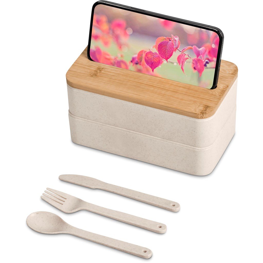Dura Wheat Straw & Bamboo Lunch Box Set NATURAL - Foodware,Eco-Friendly,Wheat Products,Ideas for Work