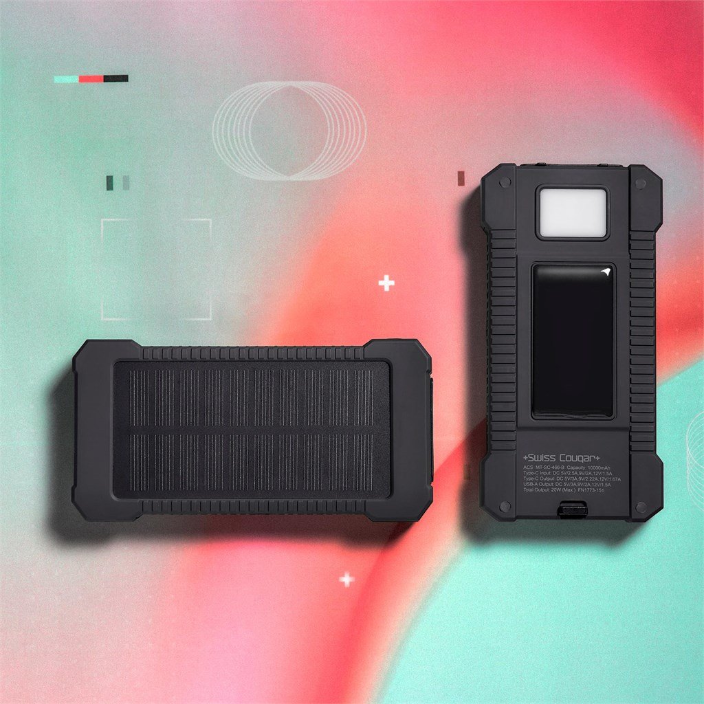 Durban Fast Charge 20W Solar Power Bank -10000mAh BLACK - Banks,Ideas for Loadshedding,Technology