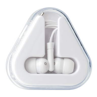 Earphones in Triangular Protective Case White / STD / Last Buy - Technology