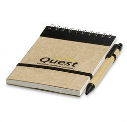 Eco-Logical A6 Hard Cover Notepad-Black-BL