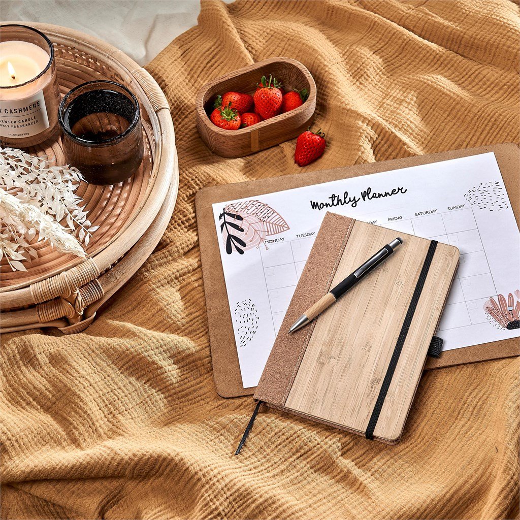 Eri Bamboo & Cork Notebook Pen Set Natural / NT