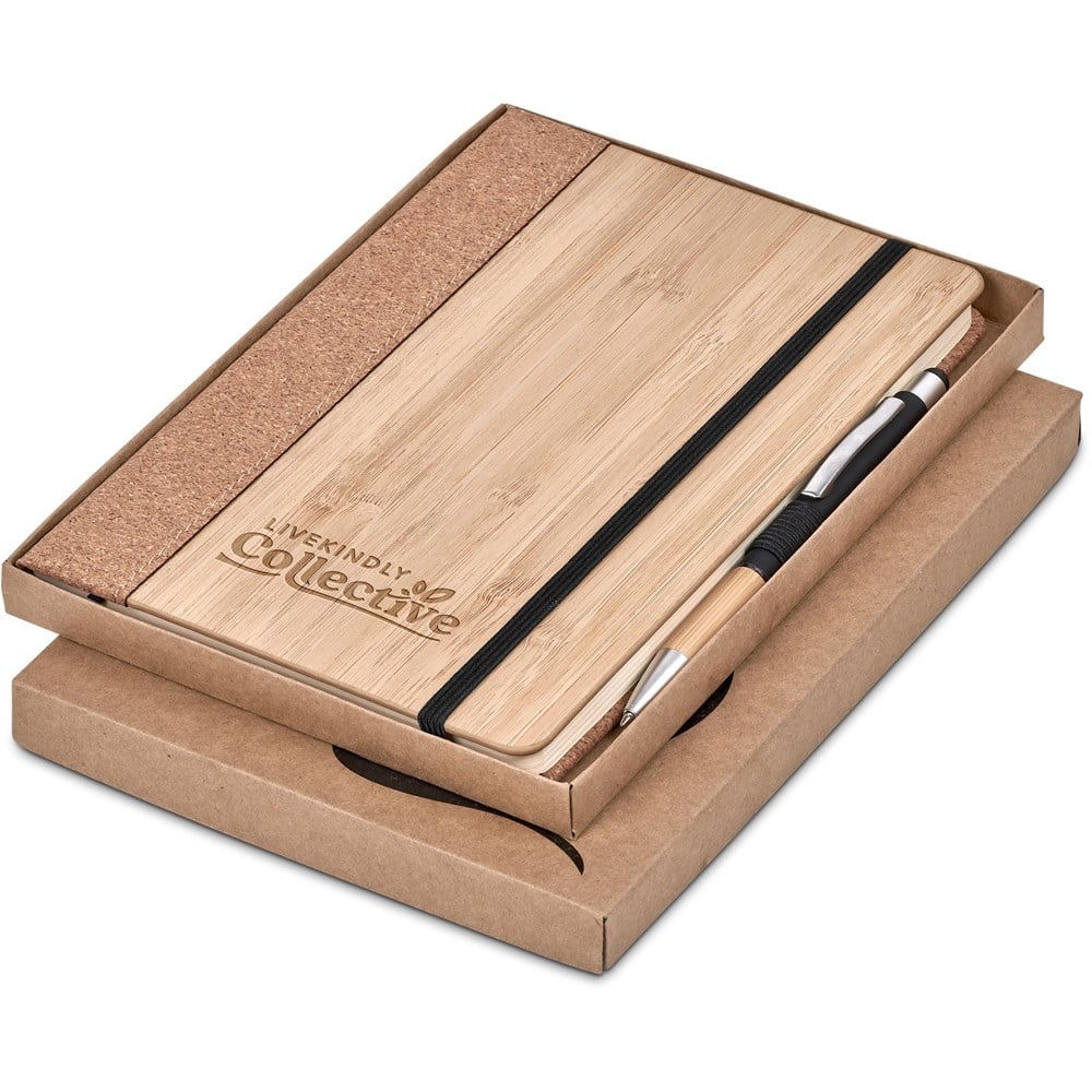 Eri Bamboo & Cork Notebook Pen Set Natural / NT