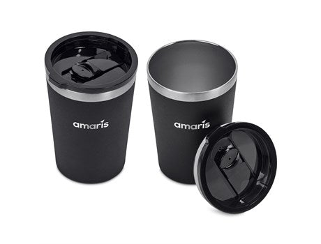 Figo Stainless Steel Vacuum Tumbler – 370ml Black / BL