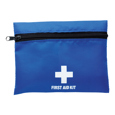 First Aid Kit in Zippered Pouch with Belt Clip Cobalt / STD / Regular - Automotive