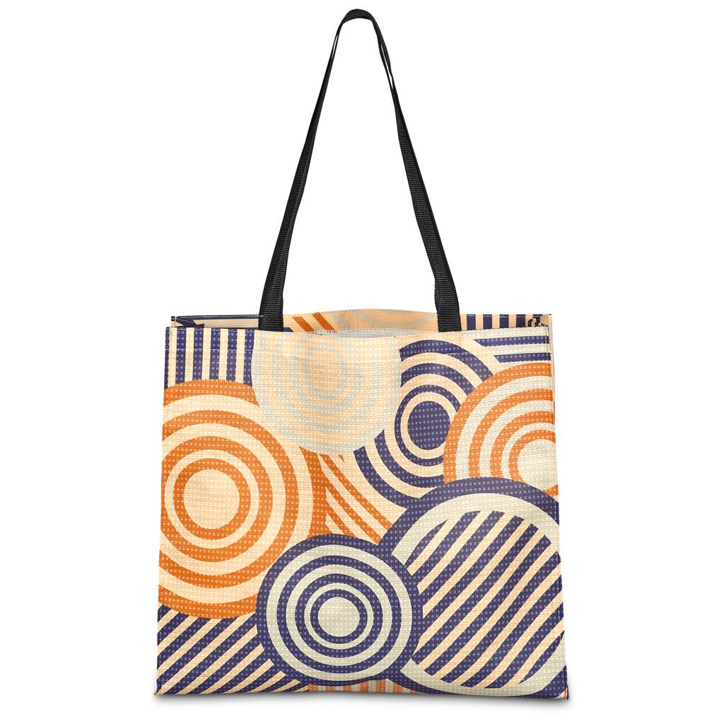 Custom Footloose Recycled PET Stitch-Bond Shopper BLACK - and Tote Bags,Custom Bags