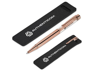 Hailey Ball Pen In Felt Pouch Black / BL