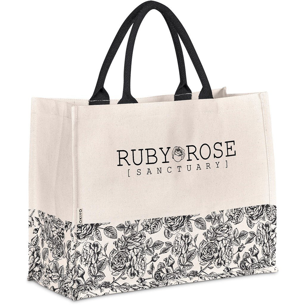 Hana Printed Cotton Tote BLACK - Eco-Friendly Bags,Shoppers and Totes,Cotton Products,Bags,Bags