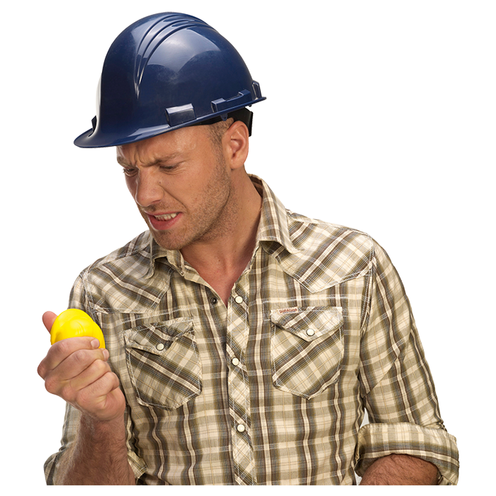 Hard Hat Shaped Stress Ball Yellow / STD / Regular - Office Accessories