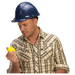 Hard Hat Shaped Stress Ball Yellow / STD / Regular - Office Accessories