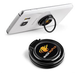 Hoopla Grip And Phone Stand-Black-BL