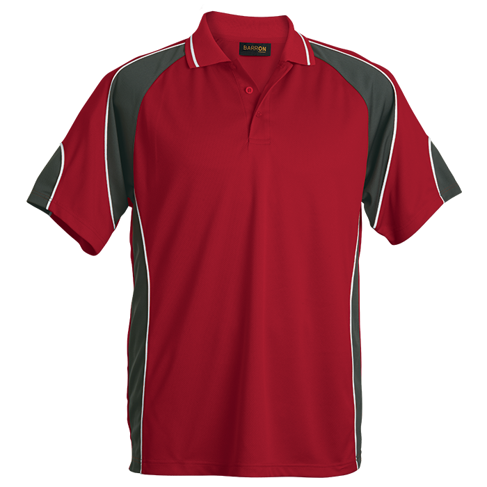 Impact Golfer Red/Charcoal/White / SML / Regular - Golf Shirts