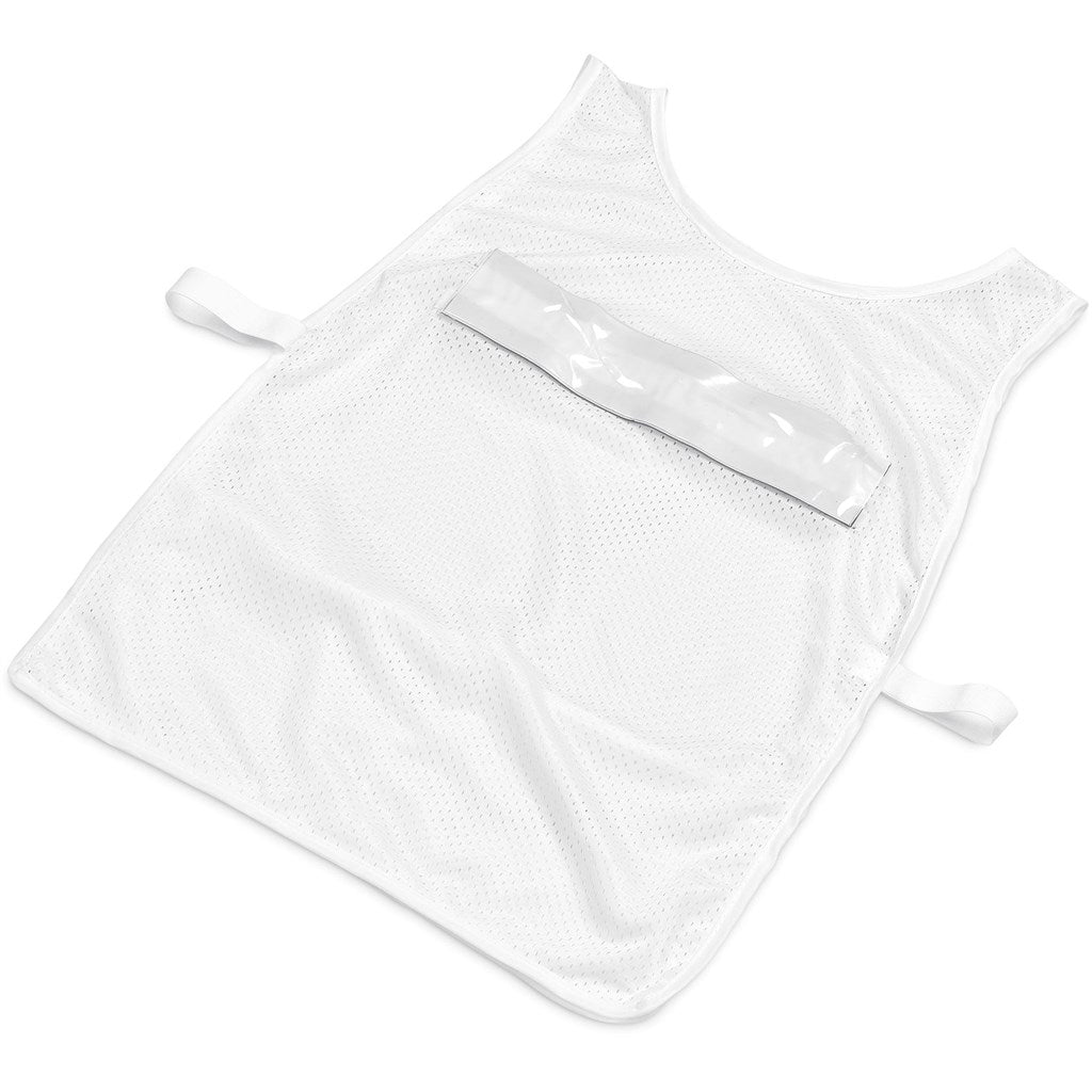 Custom Jackal Caddy Bib with PVC Name Sleeve-White SOLID WHITE - Sports and Fitness,Custom Fitness