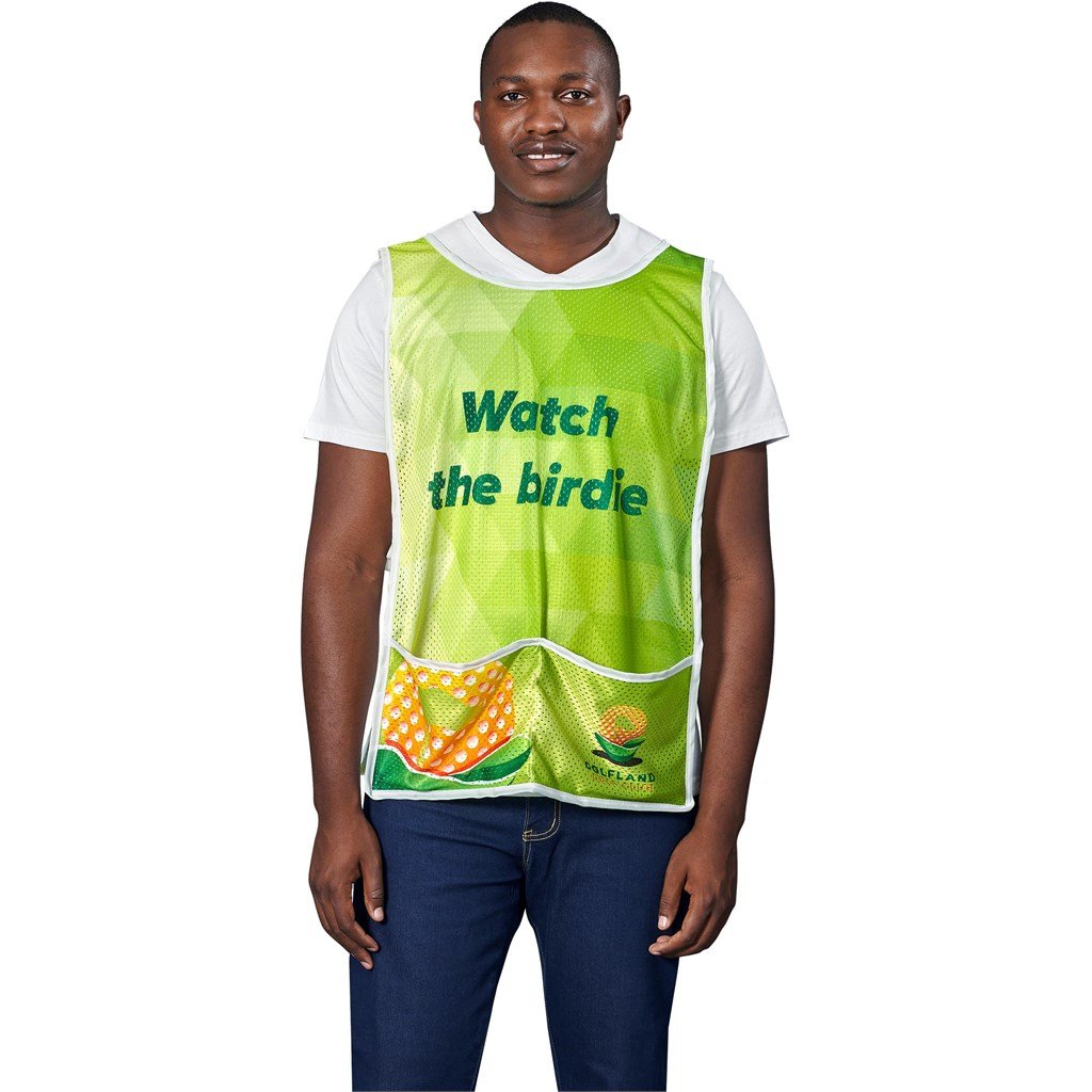 Custom Jackal Caddy Bib with PVC Name Sleeve-White SOLID WHITE - Sports and Fitness,Custom Fitness