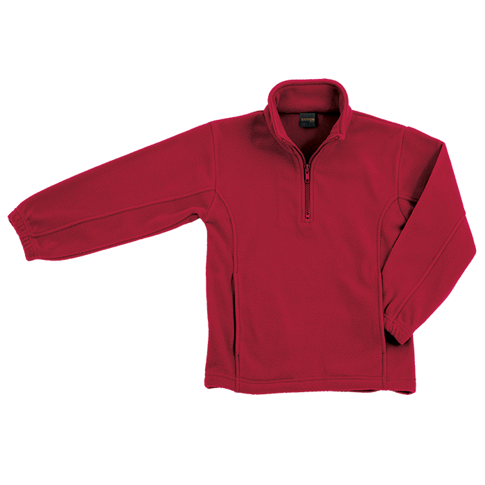 Kiddies Essential Micro Fleece Red / 3 to 4 / Regular - Kids-Fleece Tops