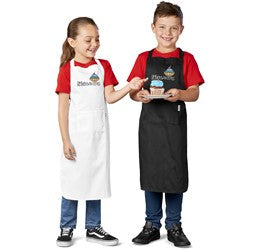 Kids Trickle Bib Apron-Black-BL
