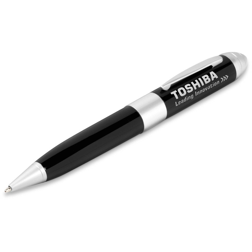 Kilobyte USB Pen & Laser Pointer - 8GB - Black Only / BL