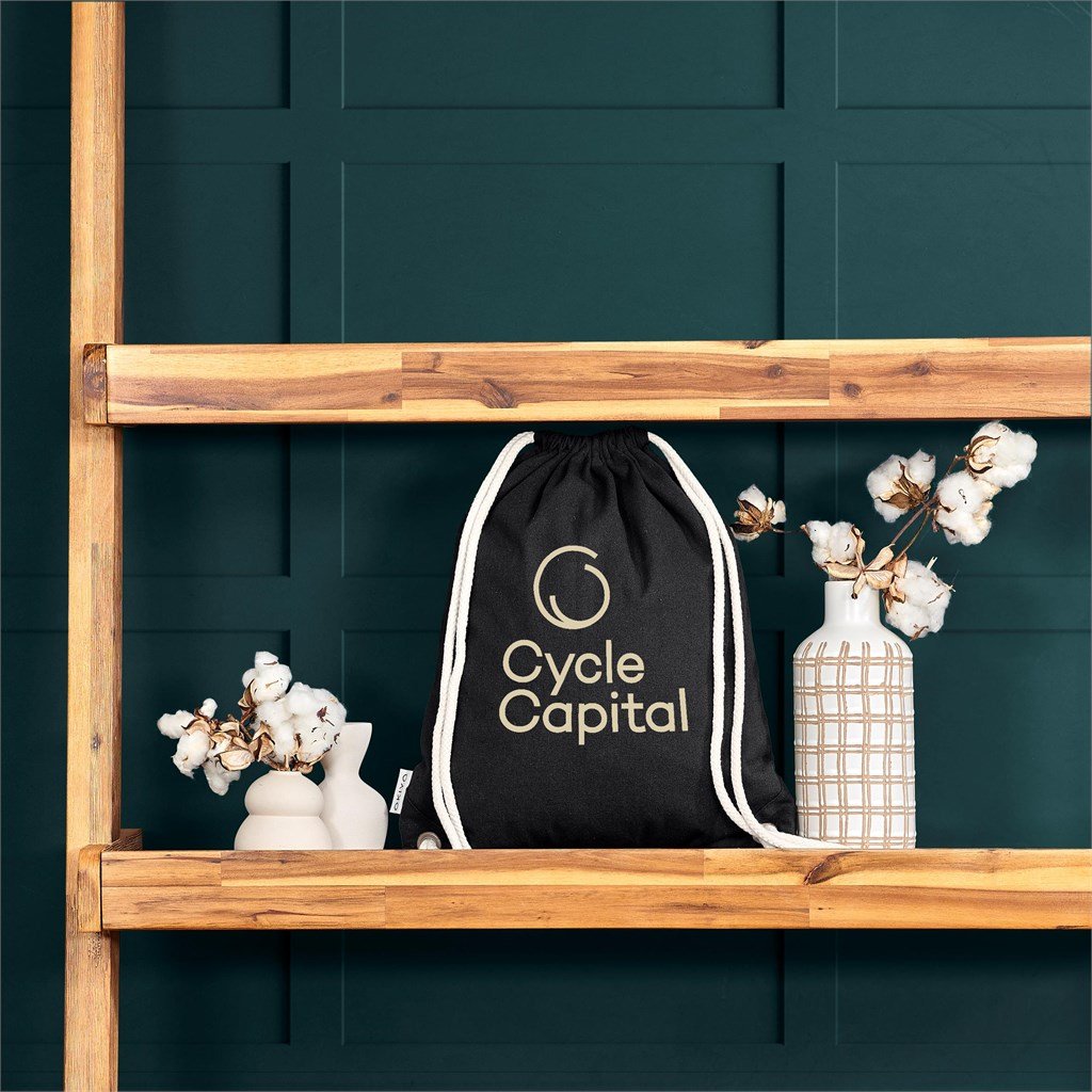 Kinchaku Recycled Canvas Drawstring Bag - Bags,Eco-Friendly Bags,Cotton Products,Bags,Recycled Bags