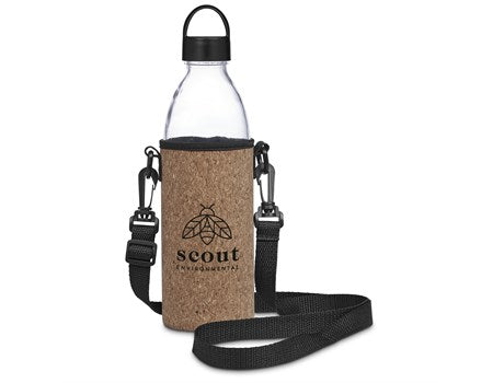 Kork Hands-Free Glass Water Bottle – 850ml Black / BL - Bottles