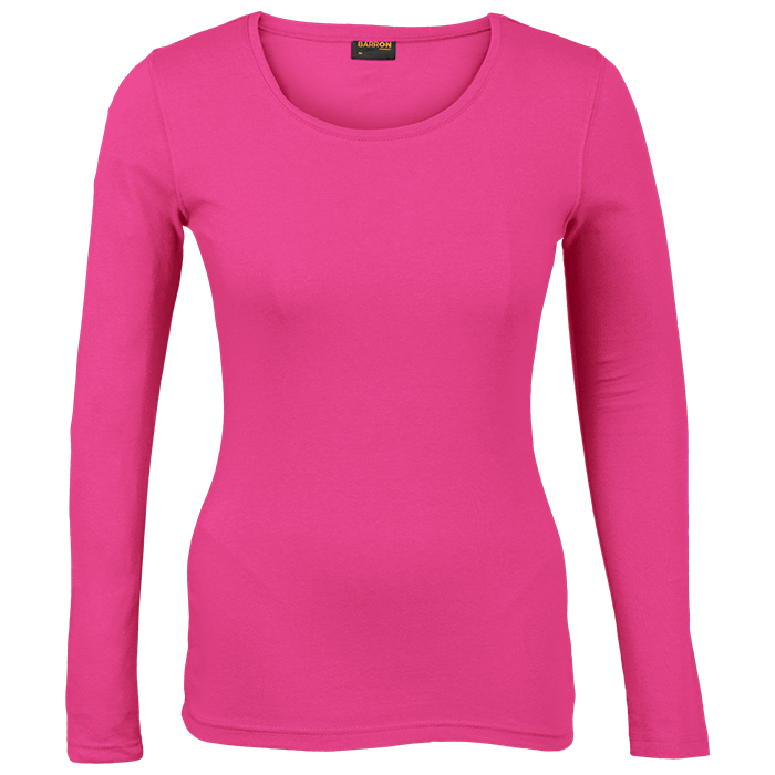 Ladies 145g Long sleeve T-shirt (LTSL145B) Bright Pink / XS / Regular - T-Shirts
