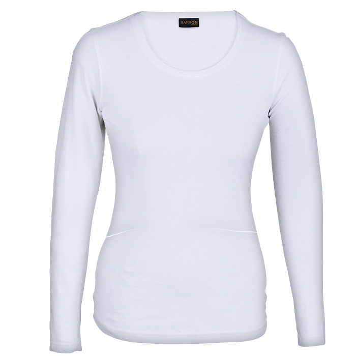 Ladies 145g Long sleeve T-shirt (LTSL145B) White / XS / Regular - T-Shirts